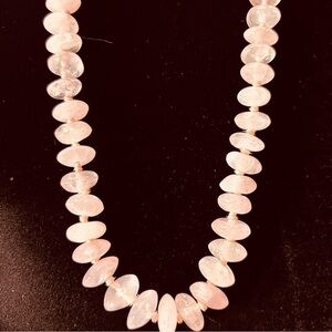 Vintage Graduated 30” Rose Quartz Necklace
